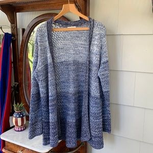 Coldwater Creek Soft Blue Gradient Knit Cardigan 🌊